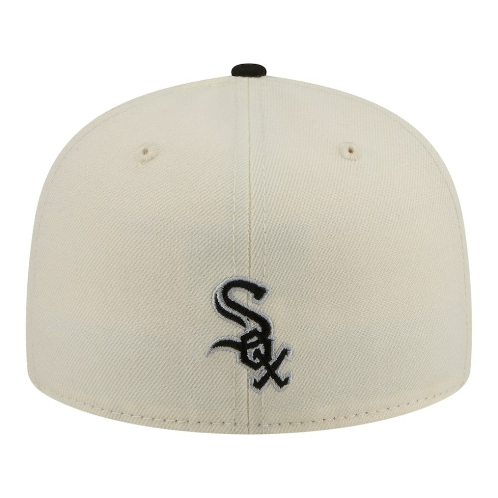 Chicago White Sox Two-Tone Stitch 59FIFTY Fitted Hat - Cream | New Era