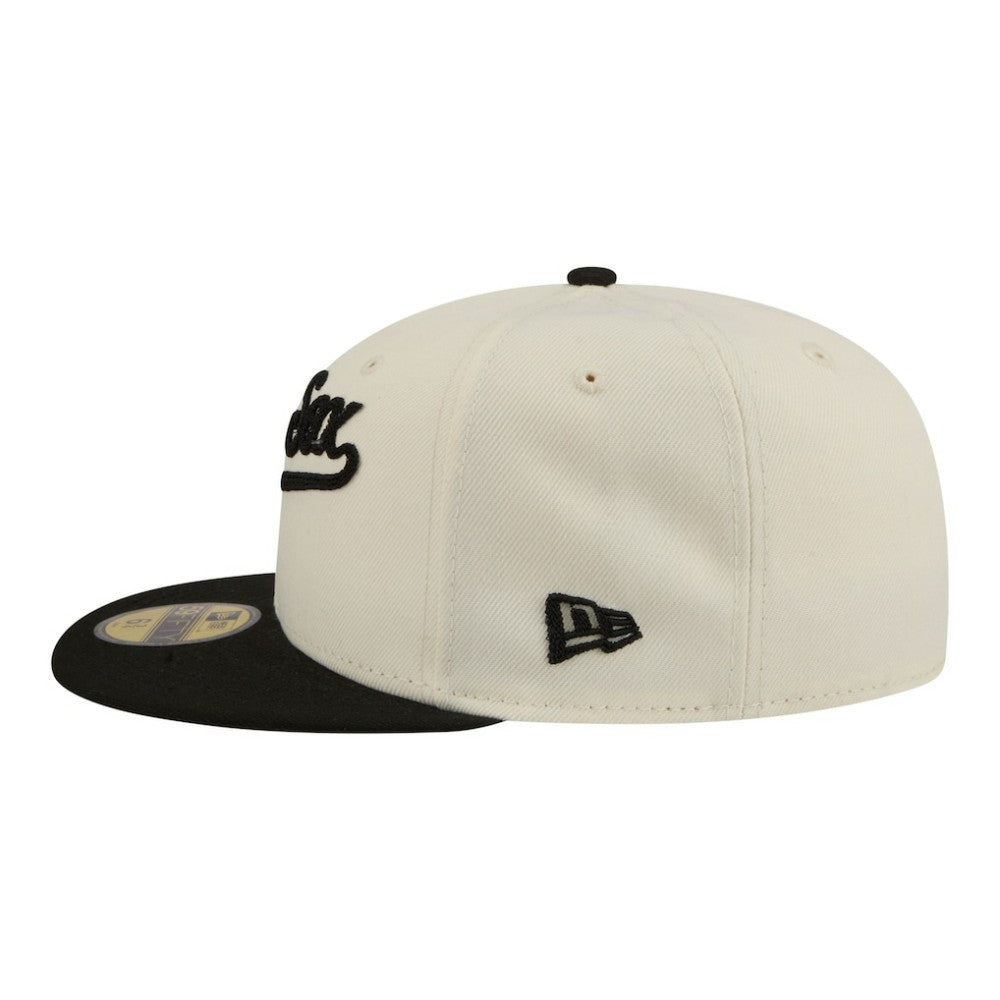 Chicago White Sox Two-Tone Stitch 59FIFTY Fitted Hat - Cream | New Era