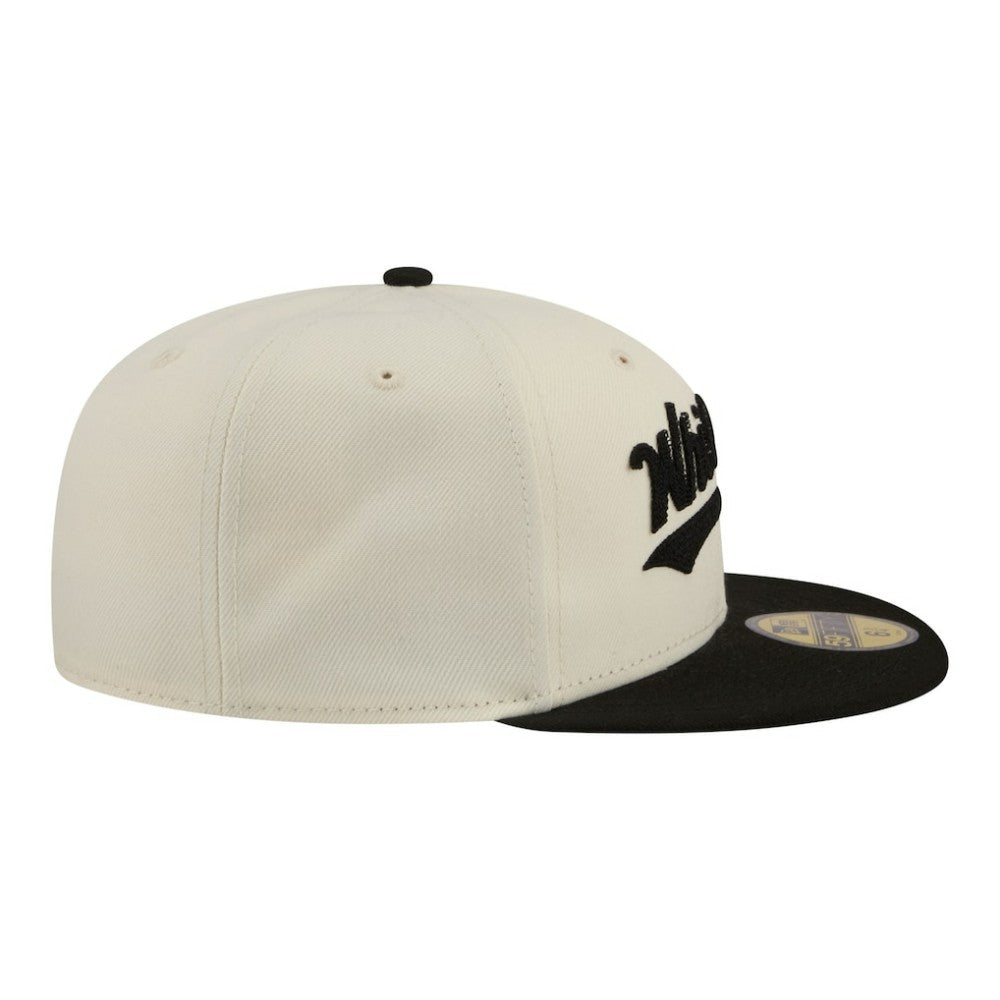 Chicago White Sox Two-Tone Stitch 59FIFTY Fitted Hat - Cream | New Era