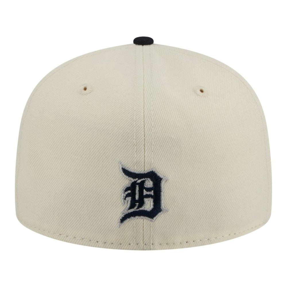 Detroit Tigers Two-Tone Stitch 59FIFTY Fitted Hat - Cream | New Era