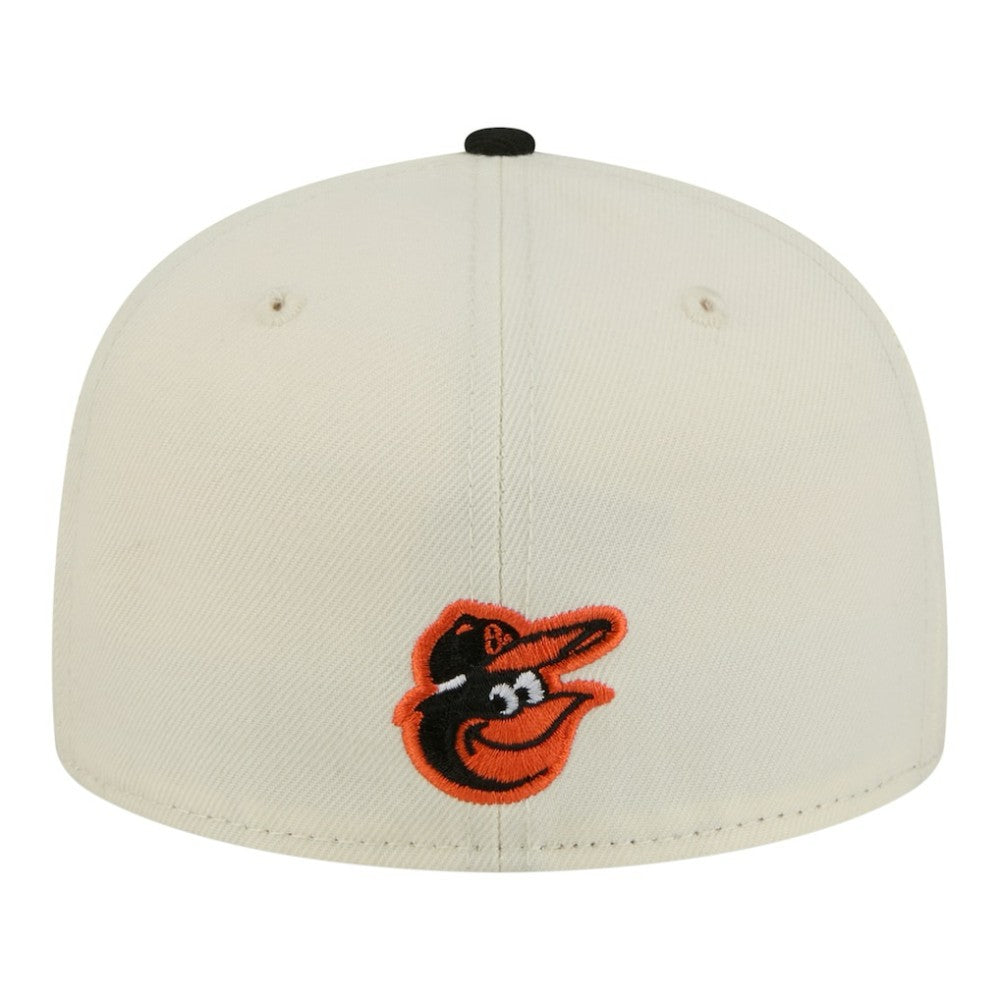Baltimore Orioles Two-Tone Stitch 59FIFTY Fitted Hat - Cream | New Era