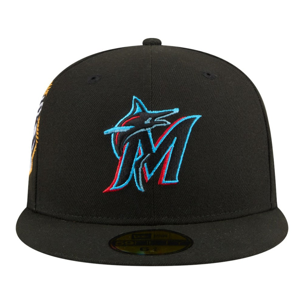 Miami Marlins Hidden Hit 59FIFTY Fitted Hat - Black | New Era