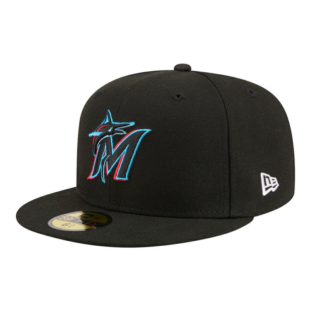 Miami Marlins Hidden Hit 59FIFTY Fitted Hat - Black | New Era
