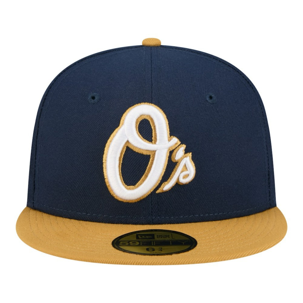Baltimore Orioles Two-Tone Color Pack 59FIFTY Fitted Hat - Navy/Khaki | New Era