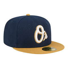Baltimore Orioles Two-Tone Color Pack 59FIFTY Fitted Hat - Navy/Khaki | New Era
