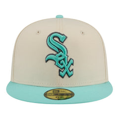 Chicago White Sox Two-Tone Color Pack 59FIFTY Fitted Hat - Light Beige/Turquoise | New Era