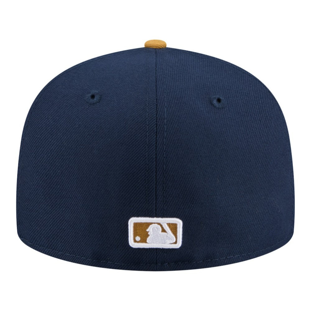 Chicago Cubs Two-Tone Color Pack 59FIFTY Fitted Hat - Navy/Khaki | New Era