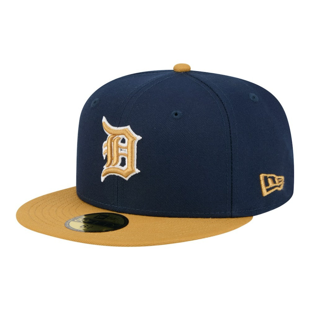 Detroit Tigers Two-Tone Color Pack 59FIFTY Fitted Hat - Navy/Khaki | New Era