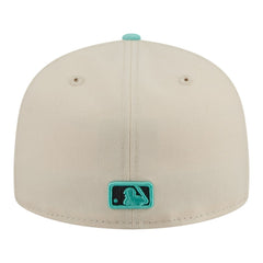 Los Angeles Dodgers Two-Tone Color Pack 59FIFTY Fitted Hat - Light Beige/Turquoise | New Era