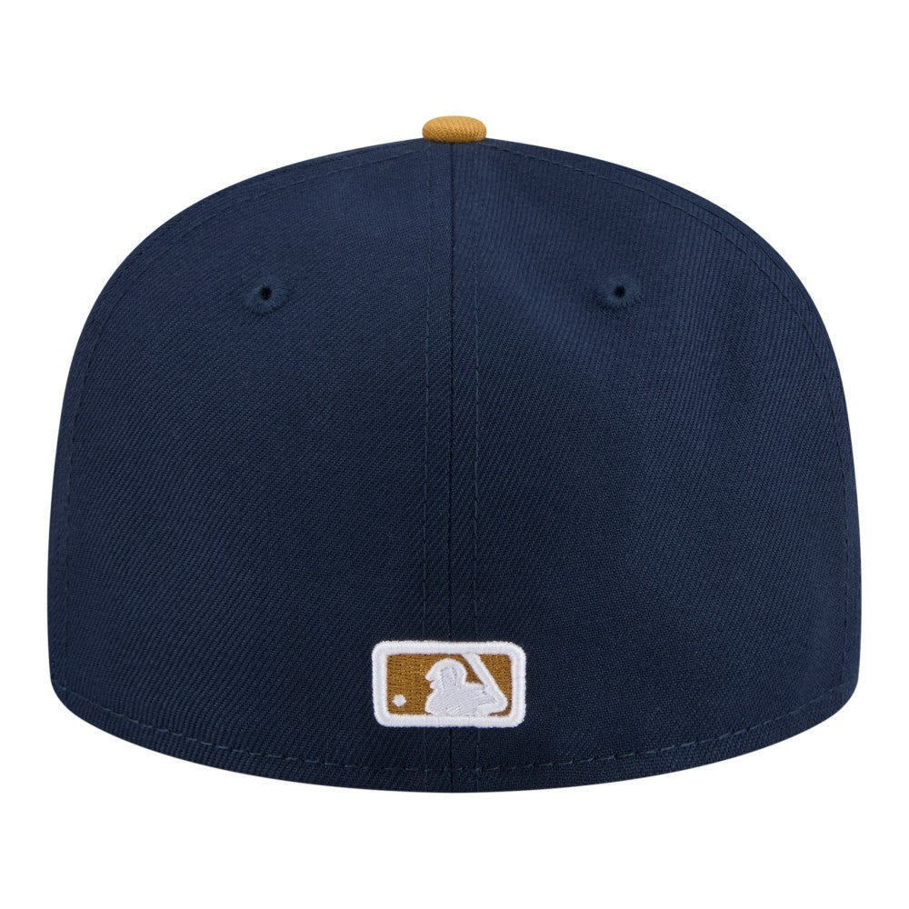 Los Angeles Dodgers Two-Tone Color Pack 59FIFTY Fitted Hat - Navy/Khaki | New Era