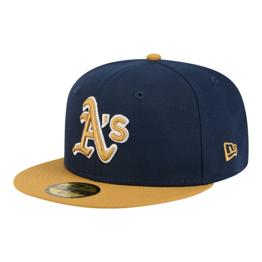 Athletics Two-Tone Color Pack 59FIFTY Fitted Hat - Navy/Khaki | New Era