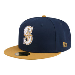 Seattle Mariners Two-Tone Color Pack 59FIFTY Fitted Hat - Navy/Khaki | New Era