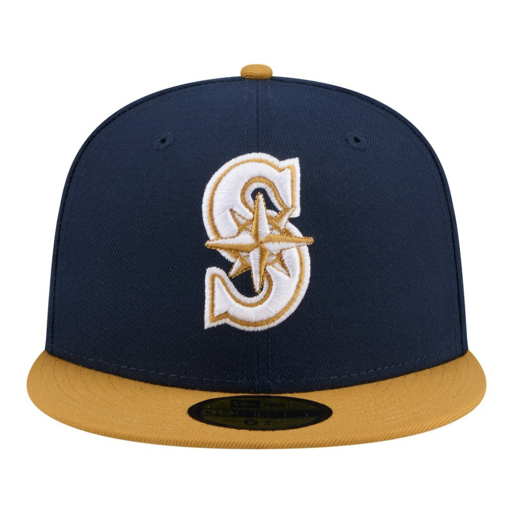 Seattle Mariners Two-Tone Color Pack 59FIFTY Fitted Hat - Navy/Khaki | New Era