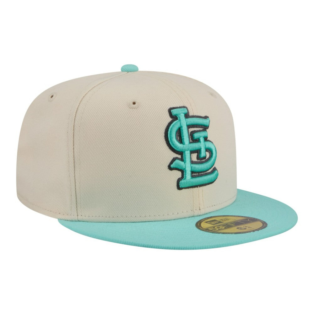 St. Louis Cardinals Two-Tone Color Pack 59FIFTY Fitted Hat - Light Beige/Turquoise | New Era