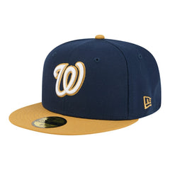 Washington Nationals Two-Tone Color Pack 59FIFTY Fitted Hat - Navy/Khaki | New Era