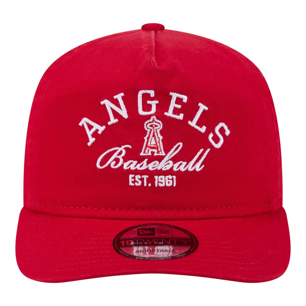 Los Angeles Angels Stacked 19TWENTY Adjustable Hat - Red | New Era