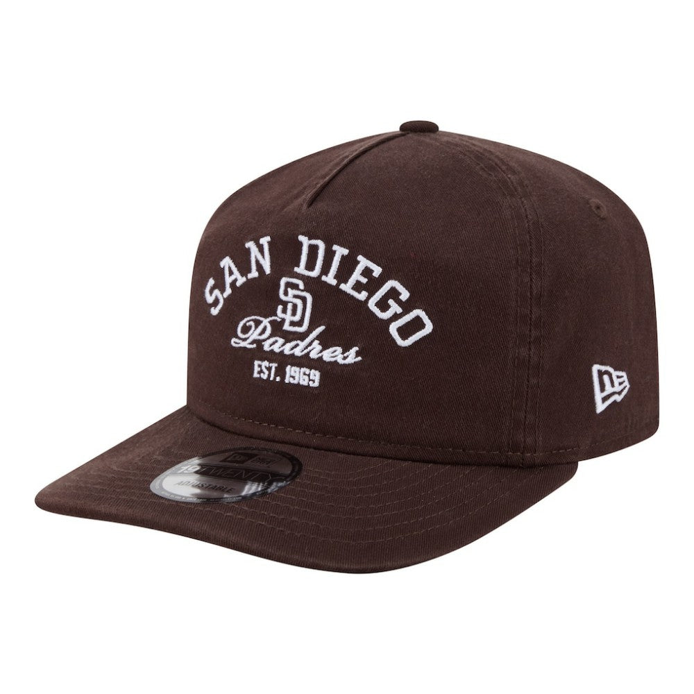 San Diego Padres Stacked 19TWENTY Adjustable Hat - Brown | New Era