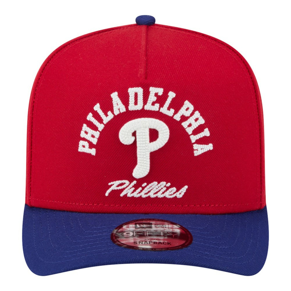 Philadelphia Phillies Arched A-Frame 9FIFTY Adjustable Hat - Red/Royal | New Era