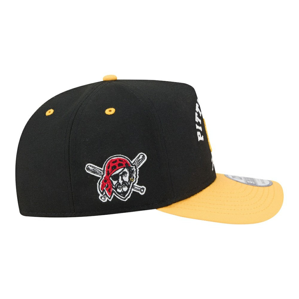 Pittsburgh Pirates Arched A-Frame 9FIFTY Adjustable Hat - Black/Gold | New Era