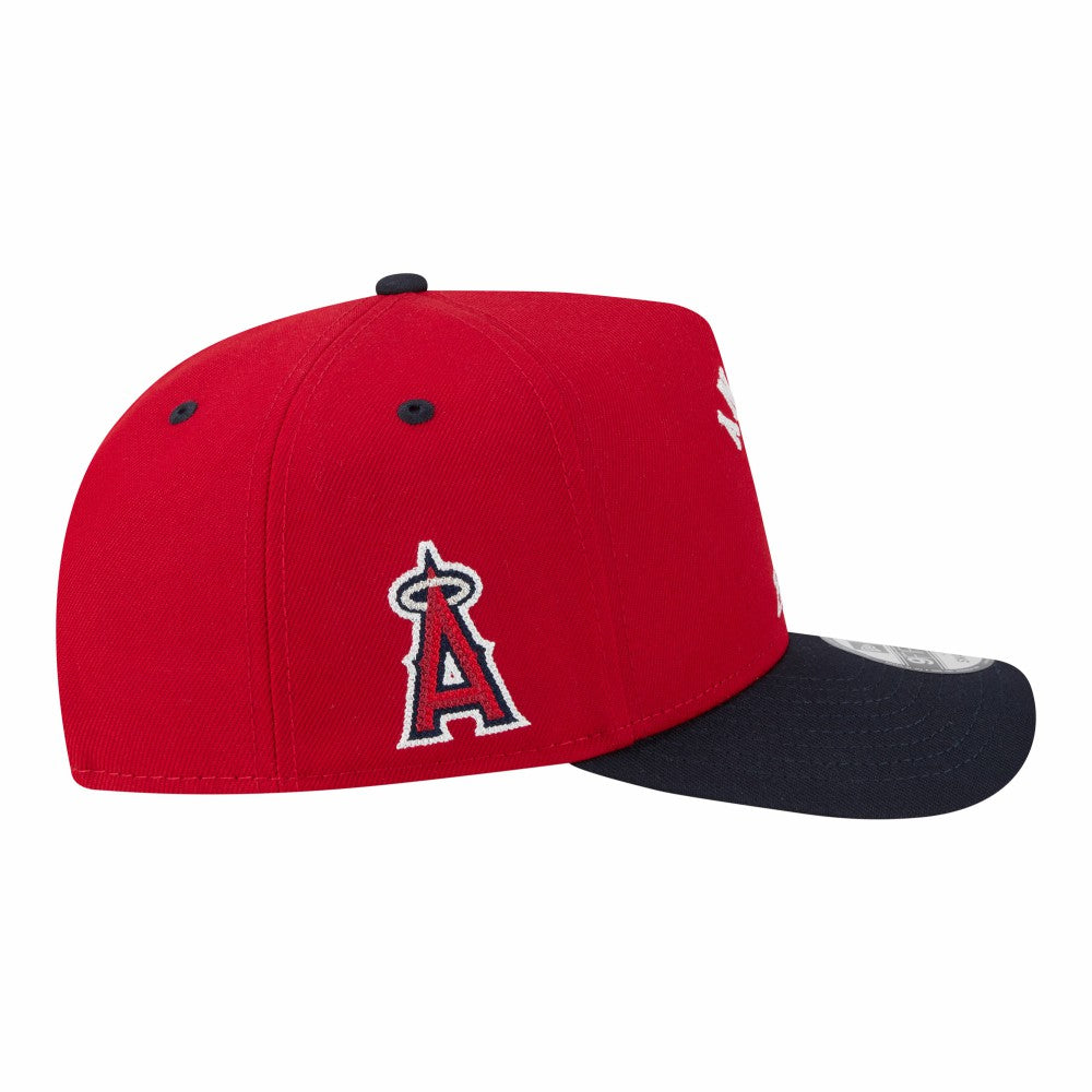 Los Angeles Angels Arched A-Frame 9FIFTY Adjustable Hat - Red/Navy | New Era