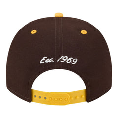 San Diego Padres Arched A-Frame 9FIFTY Adjustable Hat - Brown/Gold | New Era