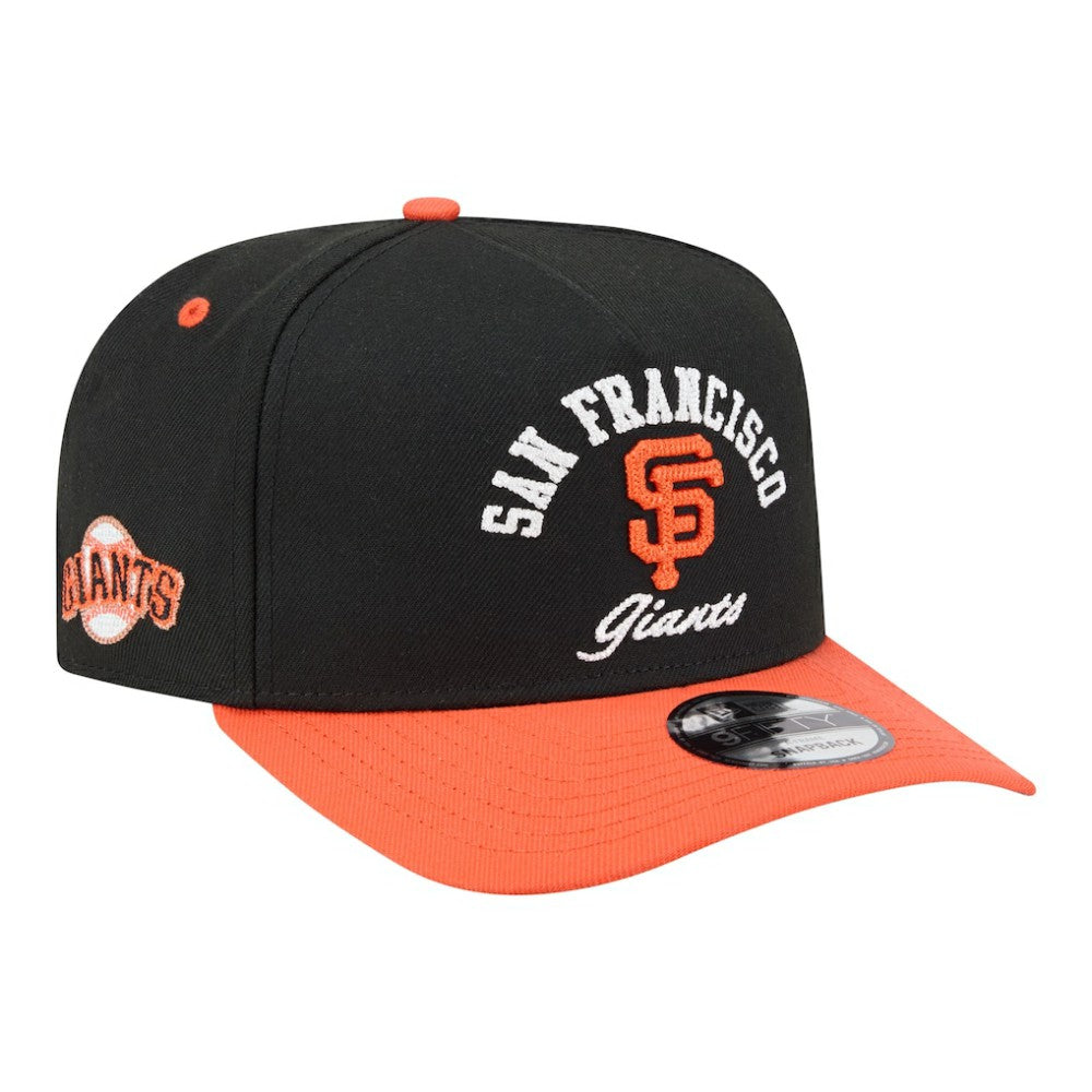 San Francisco Giants Arched A-Frame 9FIFTY Adjustable Hat - Black/Orange | New Era