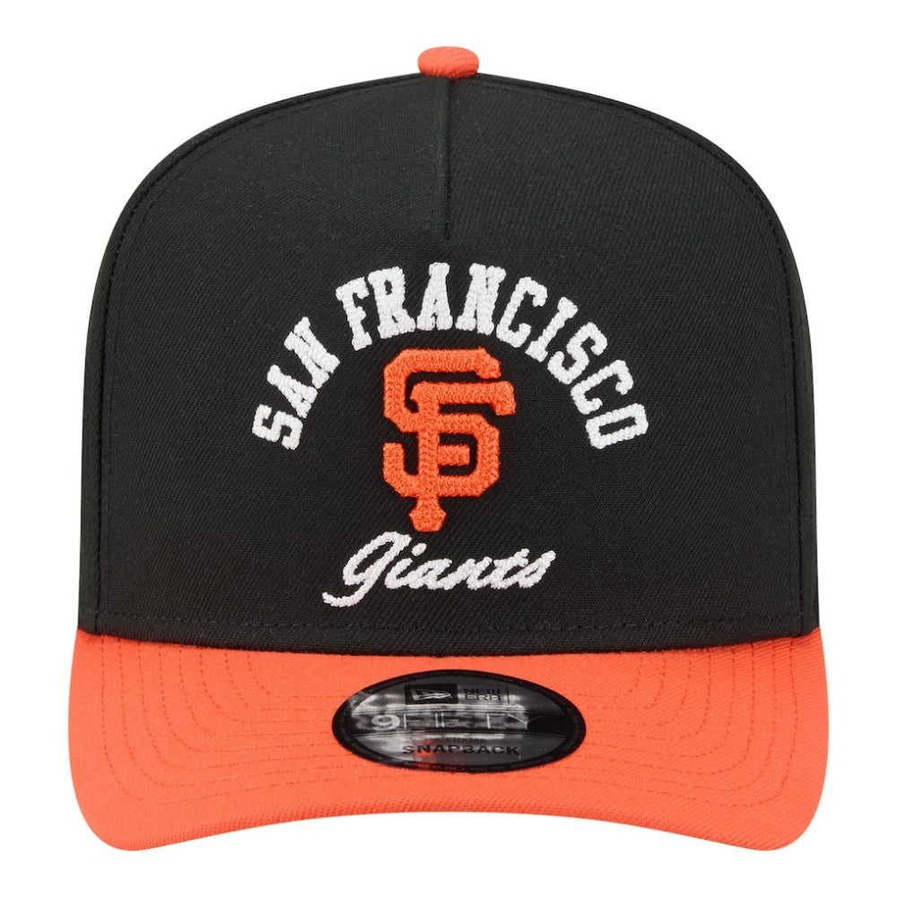 San Francisco Giants Arched A-Frame 9FIFTY Adjustable Hat - Black/Orange | New Era