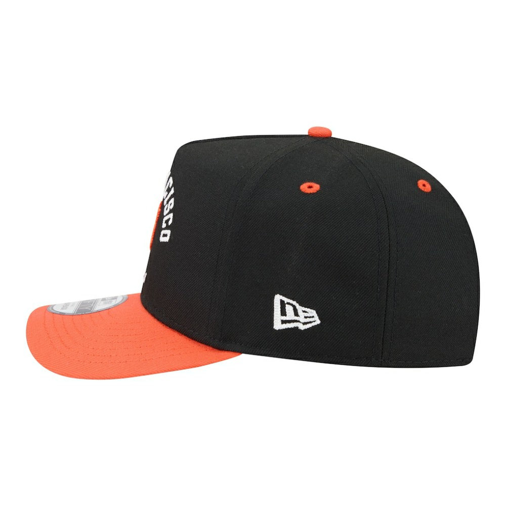 San Francisco Giants Arched A-Frame 9FIFTY Adjustable Hat - Black/Orange | New Era