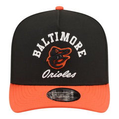 Baltimore Orioles Arched A-Frame 9FIFTY Adjustable Hat - Black/Orange | New Era
