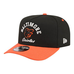 Baltimore Orioles Arched A-Frame 9FIFTY Adjustable Hat - Black/Orange | New Era
