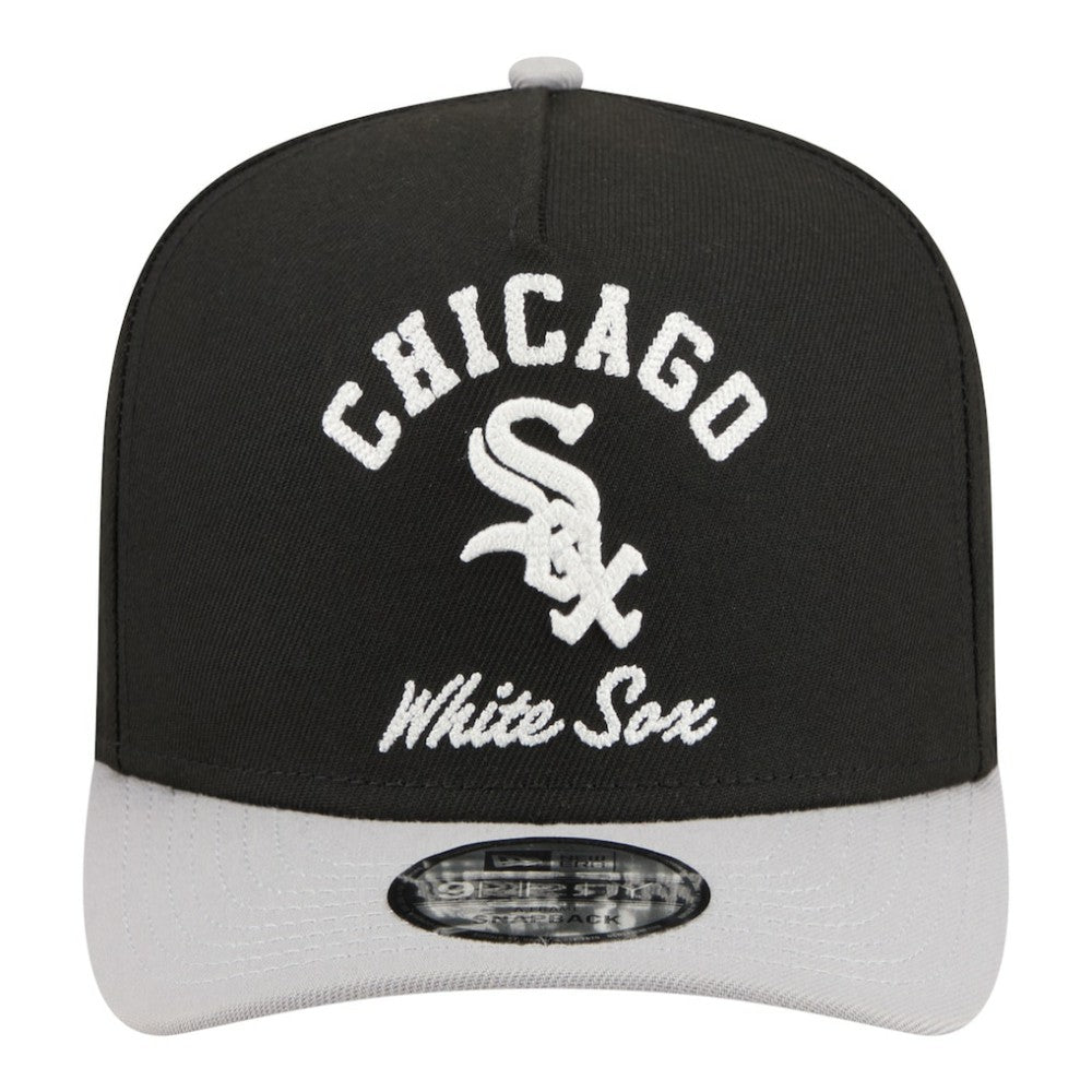 Chicago White Sox Arched A-Frame 9FIFTY Adjustable Hat - Black | New Era