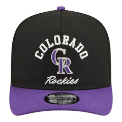 Colorado Rockies Arched A-Frame 9FIFTY Adjustable Hat - Black/Purple | New Era