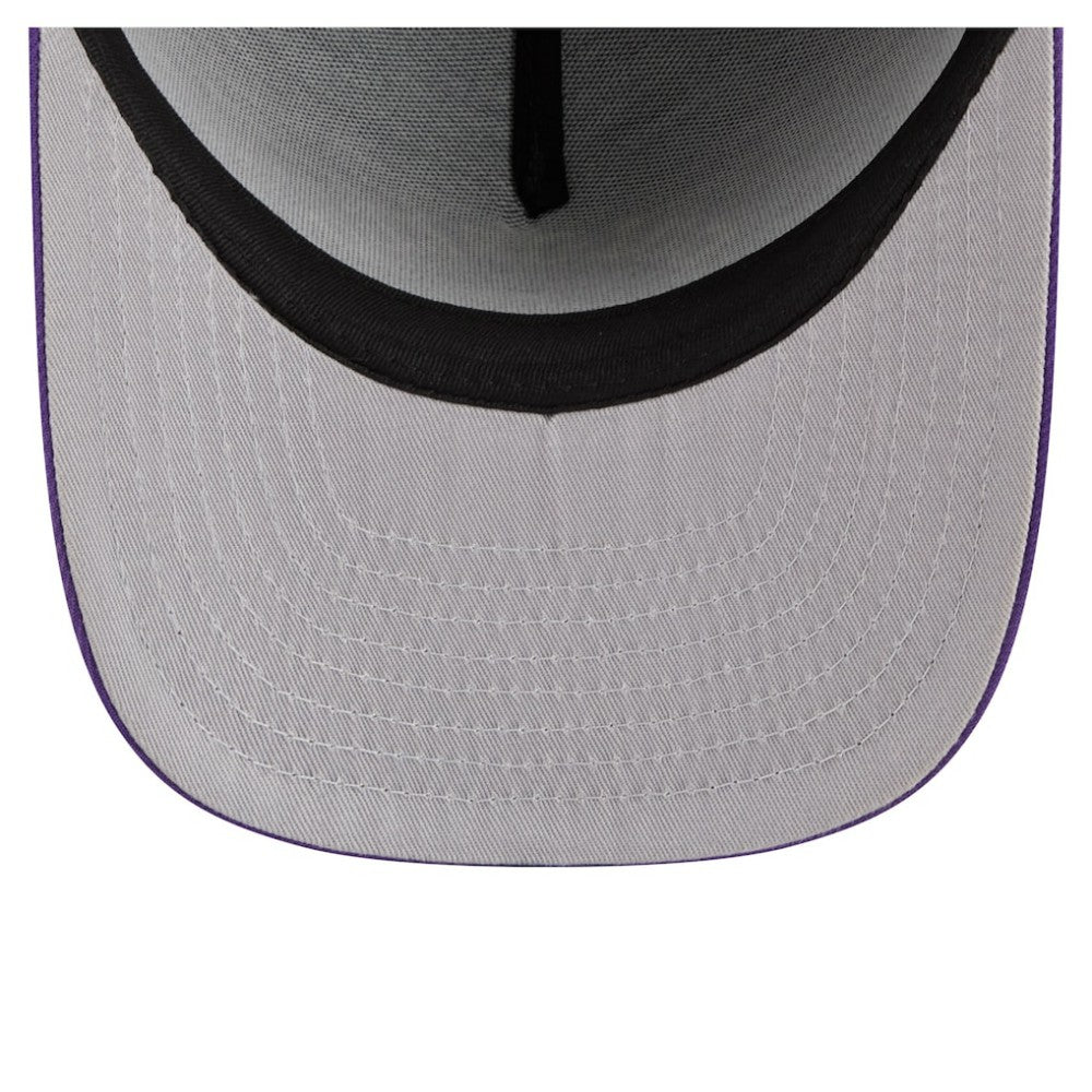 Colorado Rockies Arched A-Frame 9FIFTY Adjustable Hat - Black/Purple | New Era