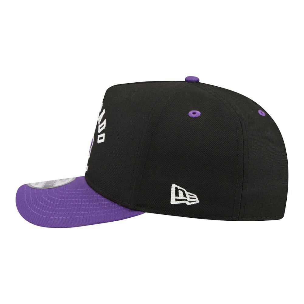 Colorado Rockies Arched A-Frame 9FIFTY Adjustable Hat - Black/Purple | New Era