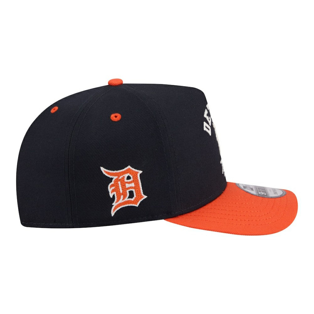 Detroit Tigers Arched A-Frame 9FIFTY Adjustable Hat - Navy/Orange | New Era