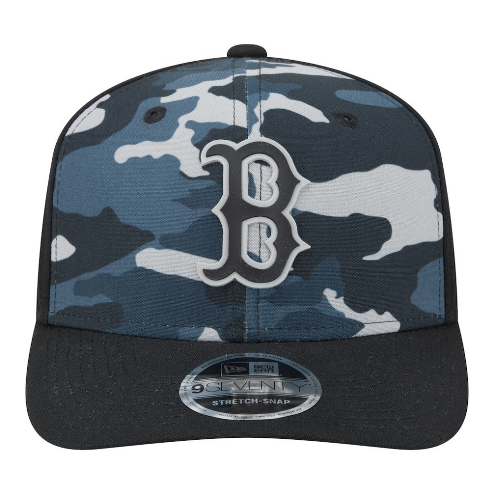 Boston Red Sox Tonal Camo 9SEVENTY Stretch-Snap Hat - Black | New Era