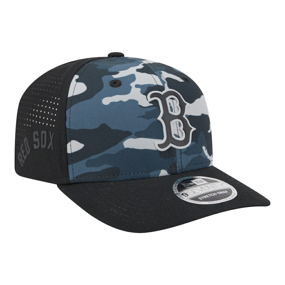 Boston Red Sox Tonal Camo 9SEVENTY Stretch-Snap Hat - Black | New Era