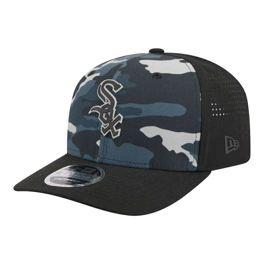 Chicago White Sox Tonal Camo 9SEVENTY Stretch-Snap Hat - Black | New Era