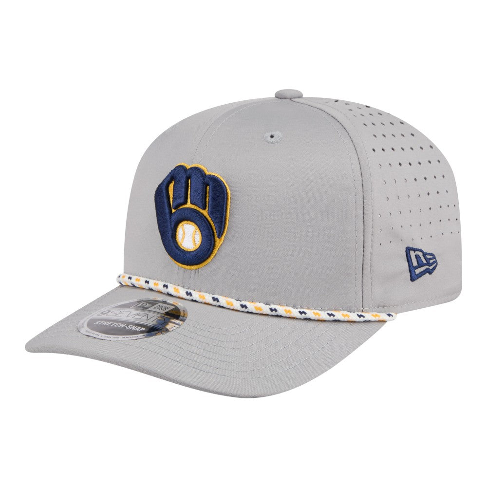 Milwaukee Brewers Sport Rope 9SEVENTY Adjustable Hat - Gray | New Era