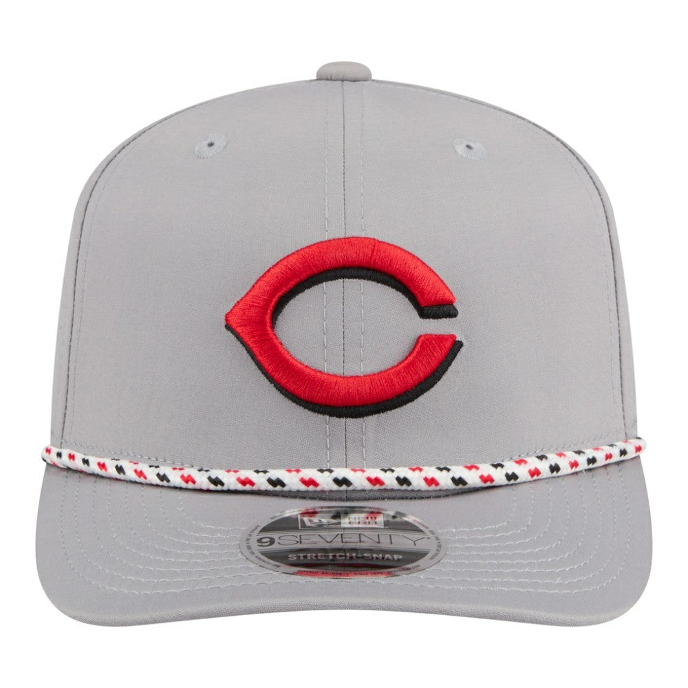 Cincinnati Reds Sport Rope 9SEVENTY Adjustable Hat - Gray | New Era