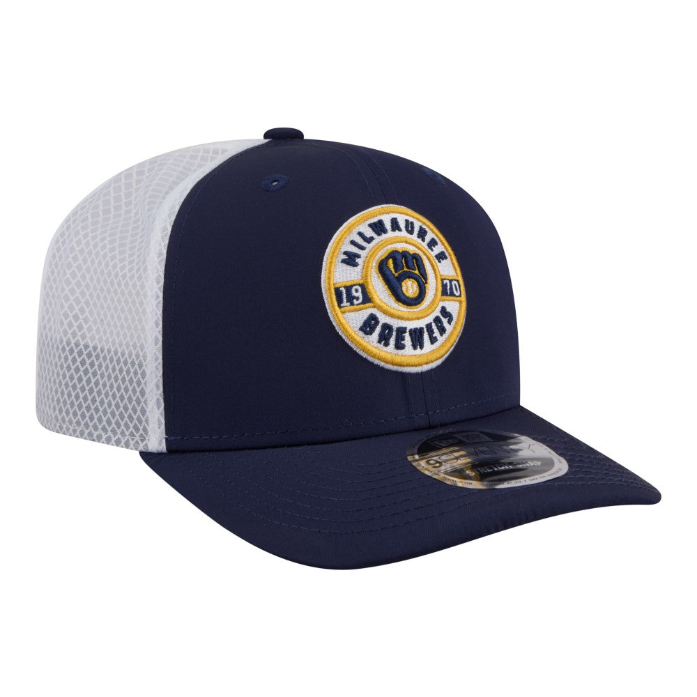 Milwaukee Brewers Active 9SEVENTY Adjustable Trucker Hat - Navy | New Era