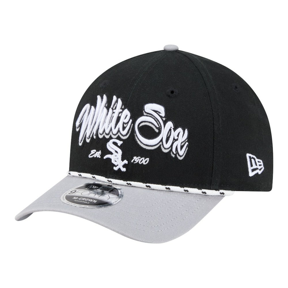 Chicago White Sox Team Loyal 9FORTY M-Crown Adjustable Hat - Black/Gray | New Era