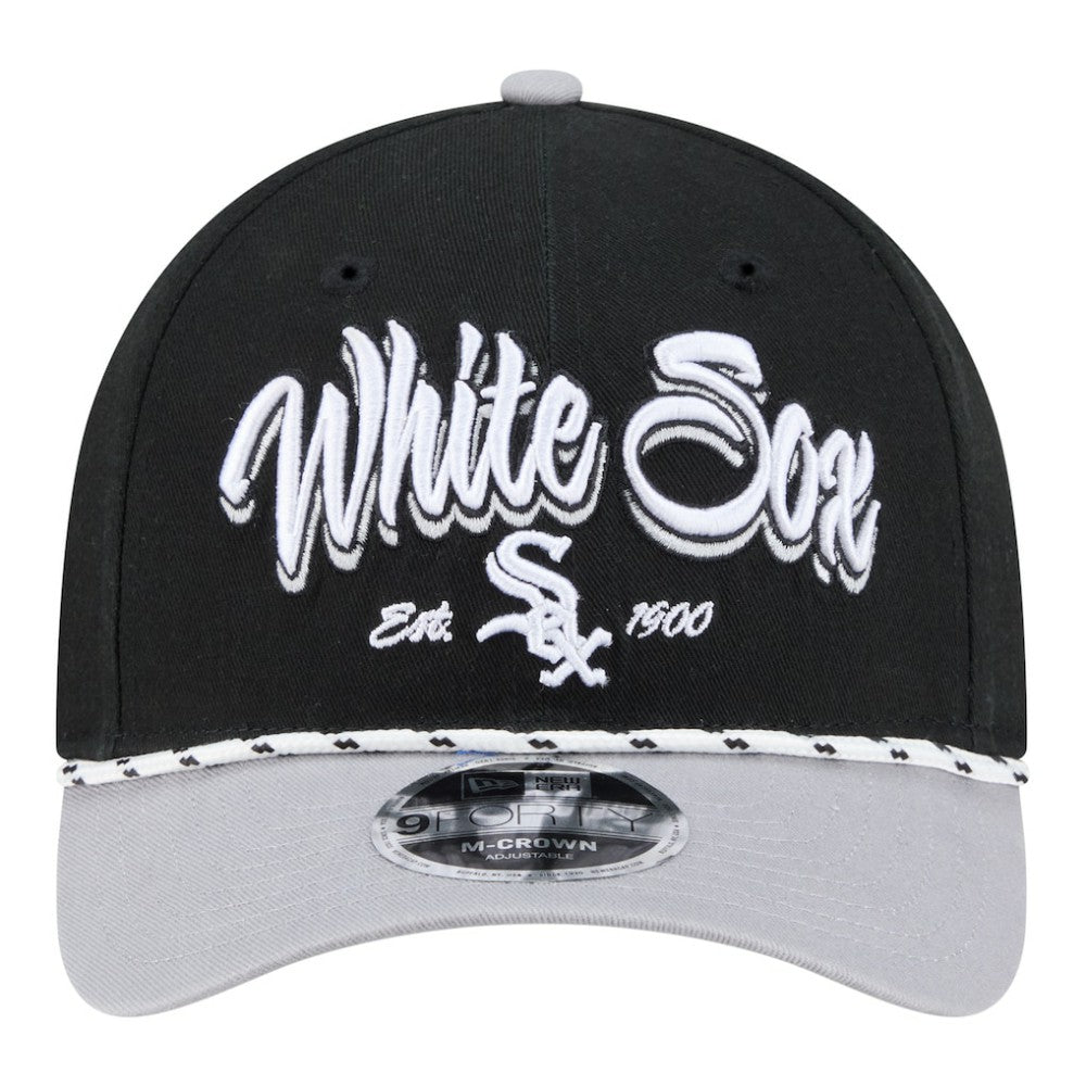 Chicago White Sox Team Loyal 9FORTY M-Crown Adjustable Hat - Black/Gray | New Era