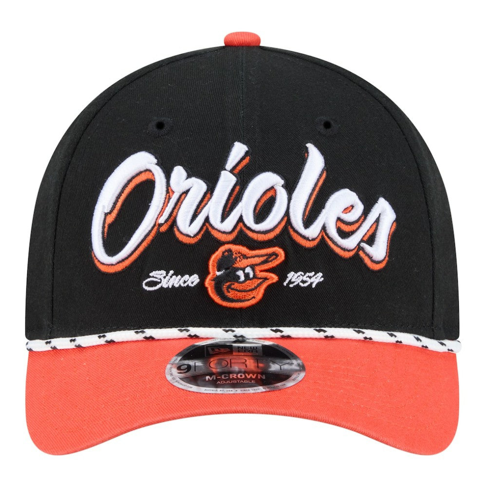 Baltimore Orioles Team Loyal 9FORTY M-Crown Adjustable Hat - Black/Orange | New Era