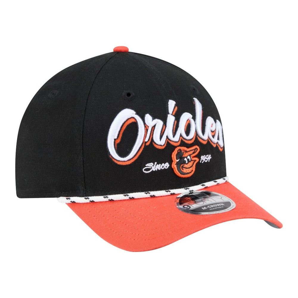 Baltimore Orioles Team Loyal 9FORTY M-Crown Adjustable Hat - Black/Orange | New Era