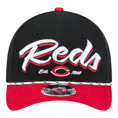 Cincinnati Reds Team Loyal 9FORTY M-Crown Adjustable Hat - Black/Red | New Era