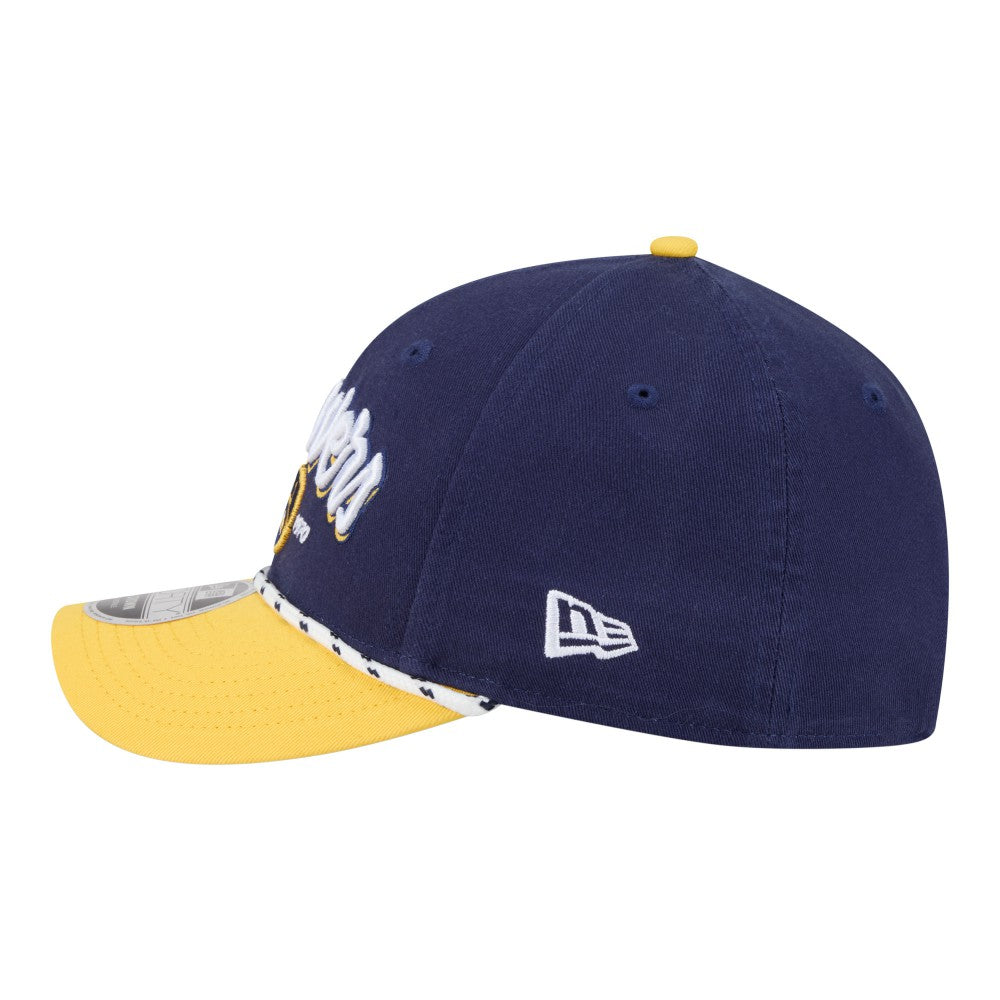 Milwaukee Brewers Team Loyal 9FORTY M-Crown Adjustable Hat - Navy/Gold | New Era