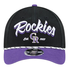 Colorado Rockies Team Loyal 9FORTY M-Crown Adjustable Hat - Black/Purple | New Era