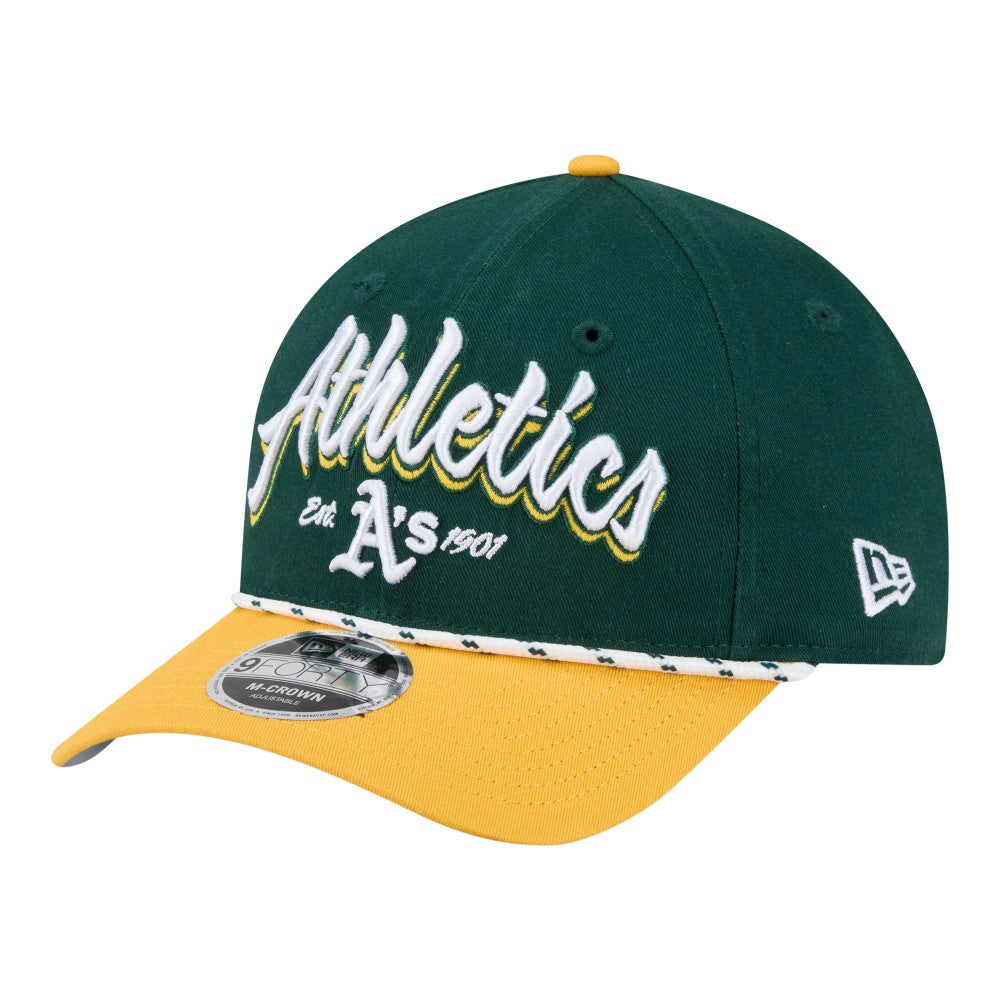Athletics Team Loyal 9FORTY M-Crown Adjustable Hat - Green/Gold | New Era
