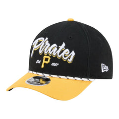 Pittsburgh Pirates Team Loyal 9FORTY M-Crown Adjustable Hat - Black/Gold | New Era